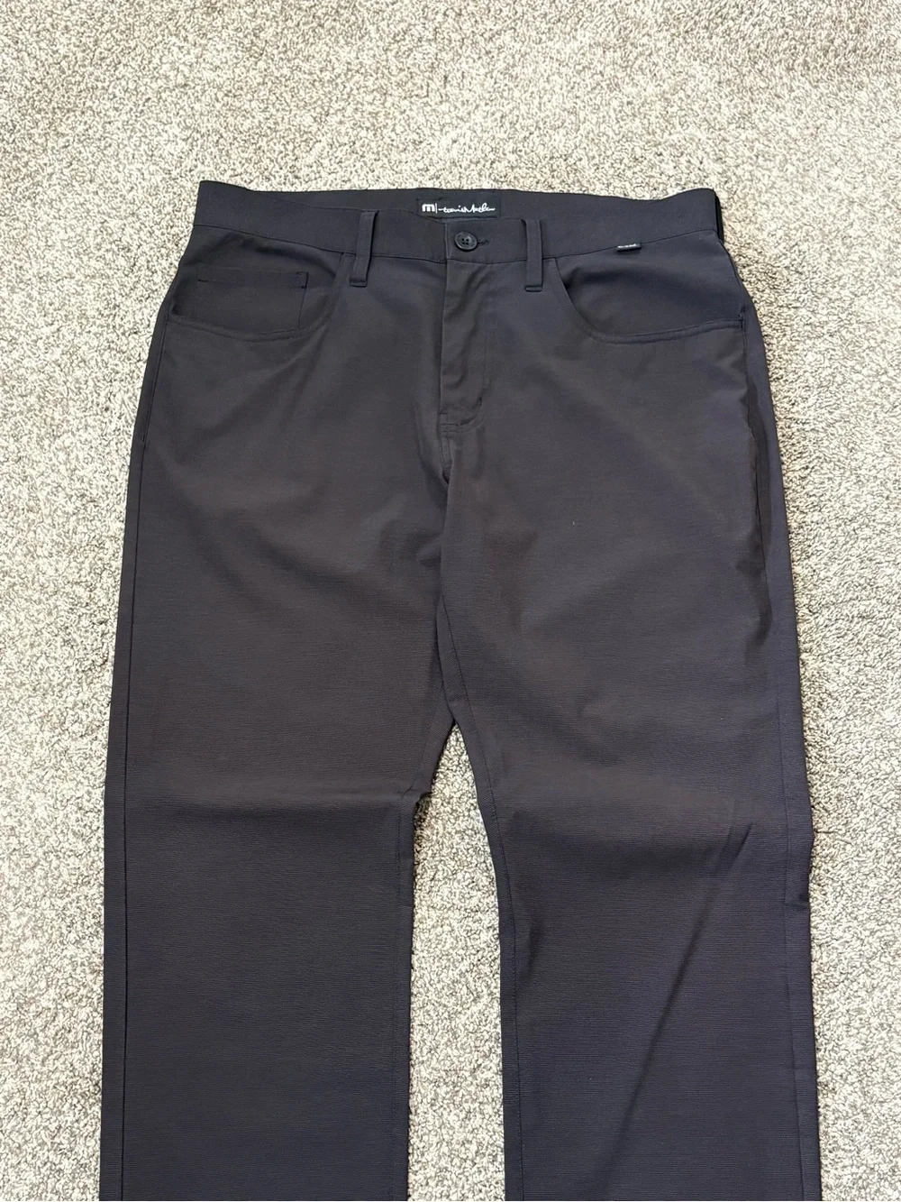 Mens Travis Mathew Open to Close Golf Pants 33x32 Black Performance Tech Stretch